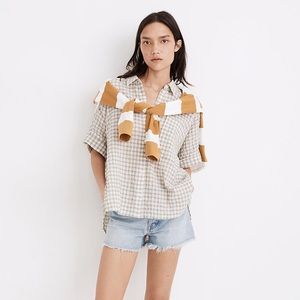 Madewell Gingham Searsucker Daily Shirt Sz Medium